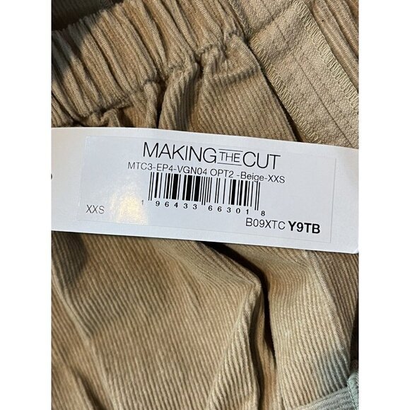 Making the Cut Corduroy Deconstructed Jumpsuit Beige NWT XXS Yannik Zamboni - Picture 9 of 14